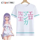 Coshome Eromanga Sensei футболки Sagiri Izumi костюмы для косплея Ero манга Sensei футболки пижамы с коротким рукавом летние футболки