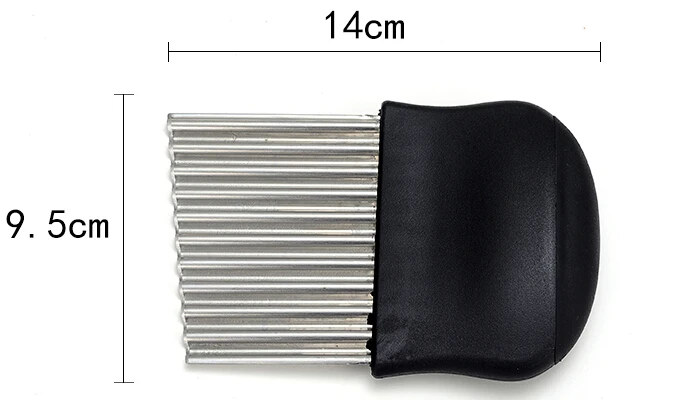 

French Fries Cutter Stainless Steel Serrated Blade Easy Slicing Cut Vegetable Fruit Tool Wave Knife Chopper Knife Accessorie Y21