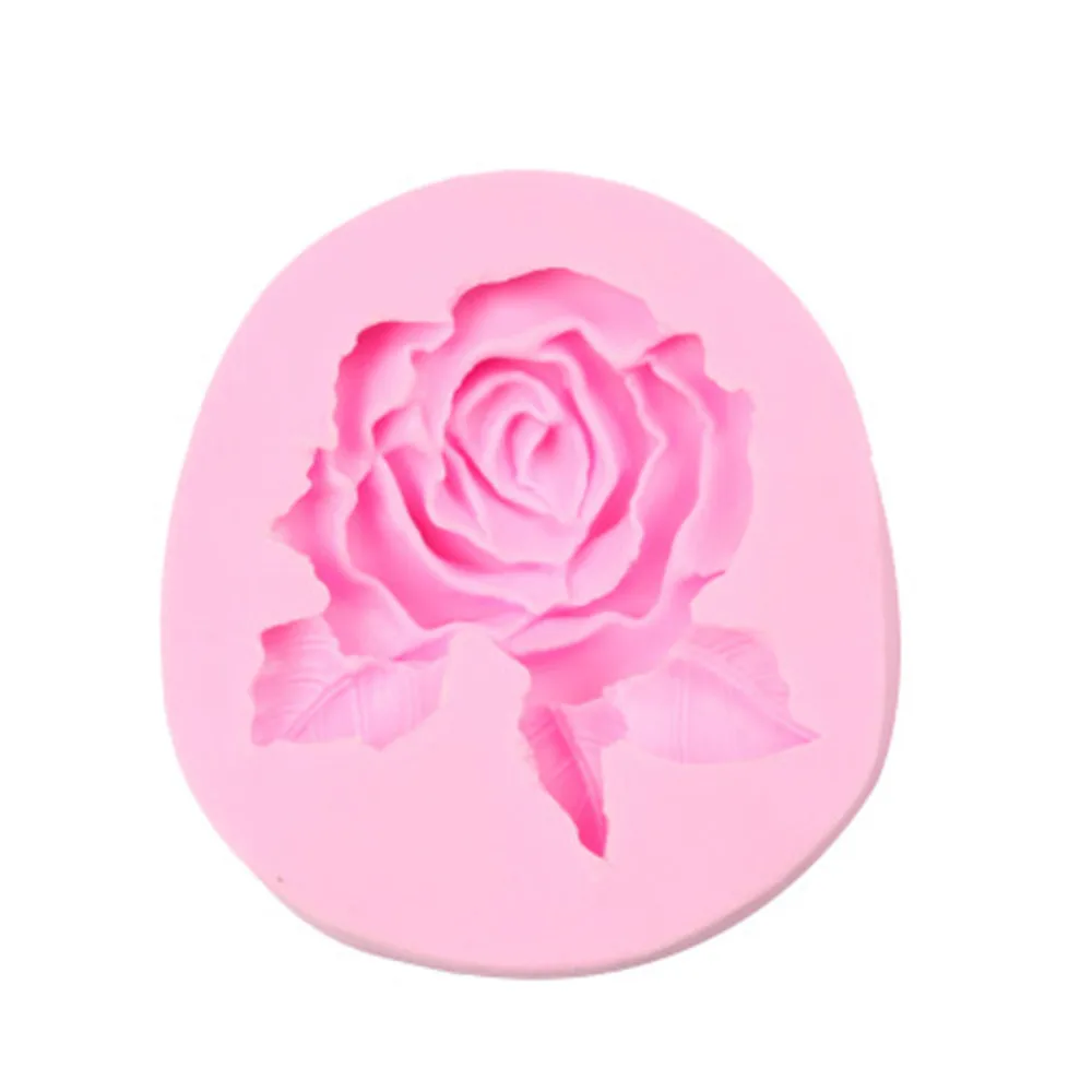 Роза цветок Fondant (сахарная) силиконовая форма для украшения торта инструмент 3D Craft