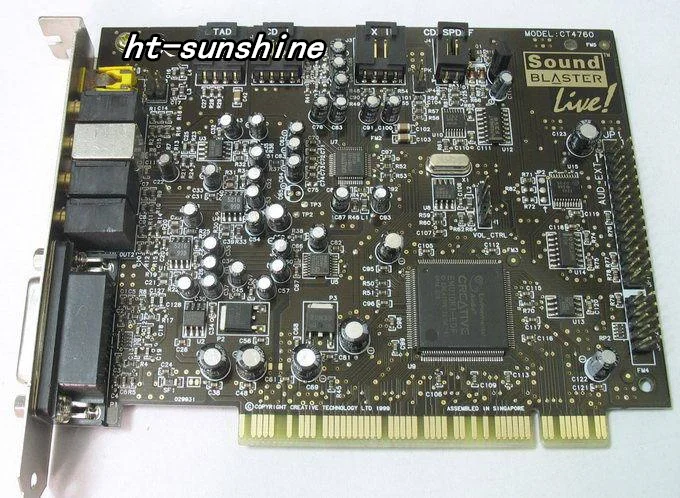 Оригинальная разборка для креативного SOUND BLASTER LIVE CT4760 4,1 звуковая карта работает хорошо