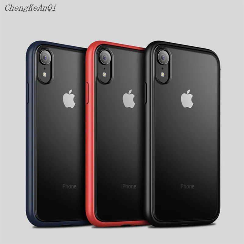 Роскошный прозрачный матовый чехол для мобильного телефона iPhone Xs Max Xr 8 7 Plus TPU