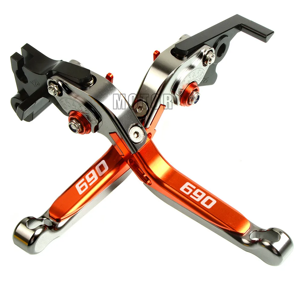 Titanium-OR-Titanium CNC мотоцикл регулируемые складные тормозные рычаги сцепления для KTM 690SMC 690SMC-R 690 Duke 2012-2013 Fold 690 SMC/SMC-R/Duke R - Цвет: Titanium-OR-Titanium