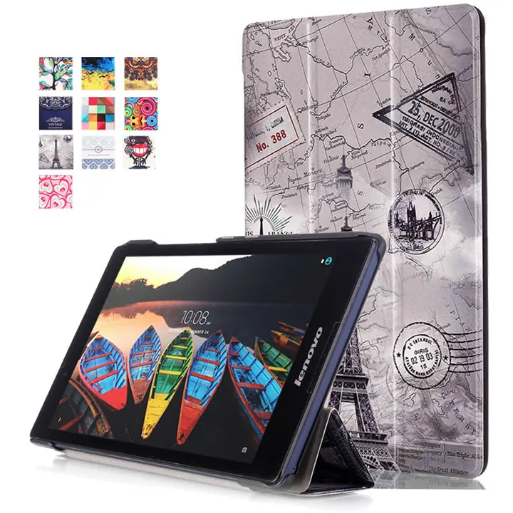 Чехол из искусственной кожи с магнитной подставкой для lenovo Tab 2 A8 A8-50 Tab2 A8-50F A8-50LC 8 дюймов чехол для планшета s+ Защитные пленки+ ручка
