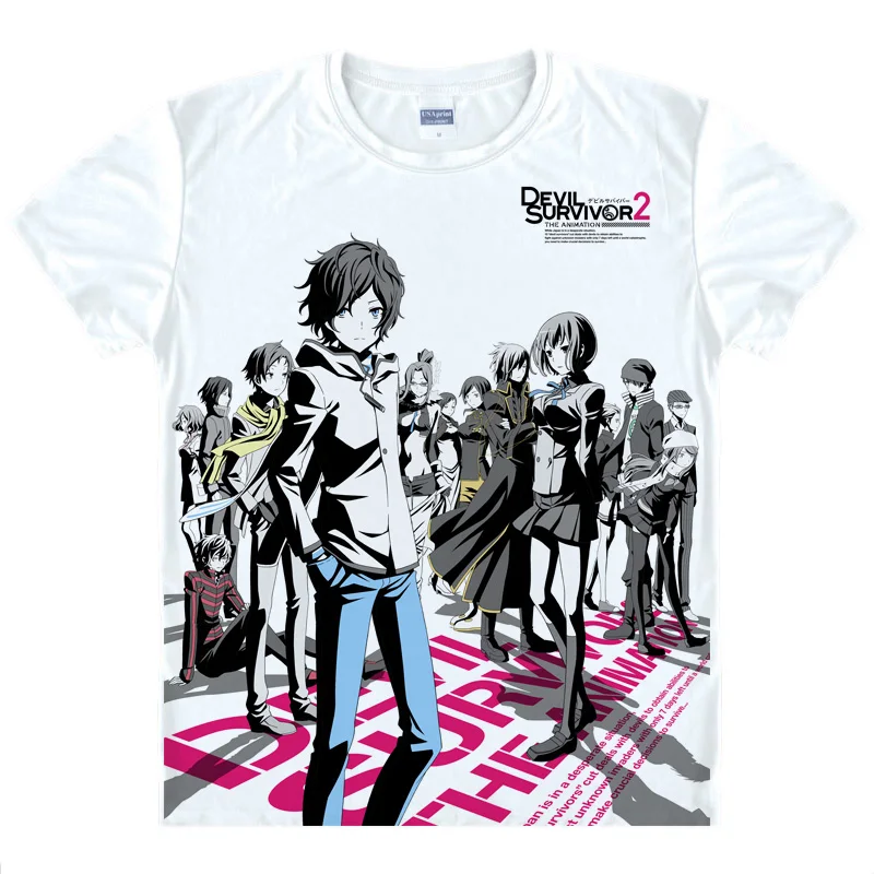 

Anime Devil Persona The Animation Cool T-Shirt Summer Tee Short Sleeve Tops Unisex Cosplay S-XXL