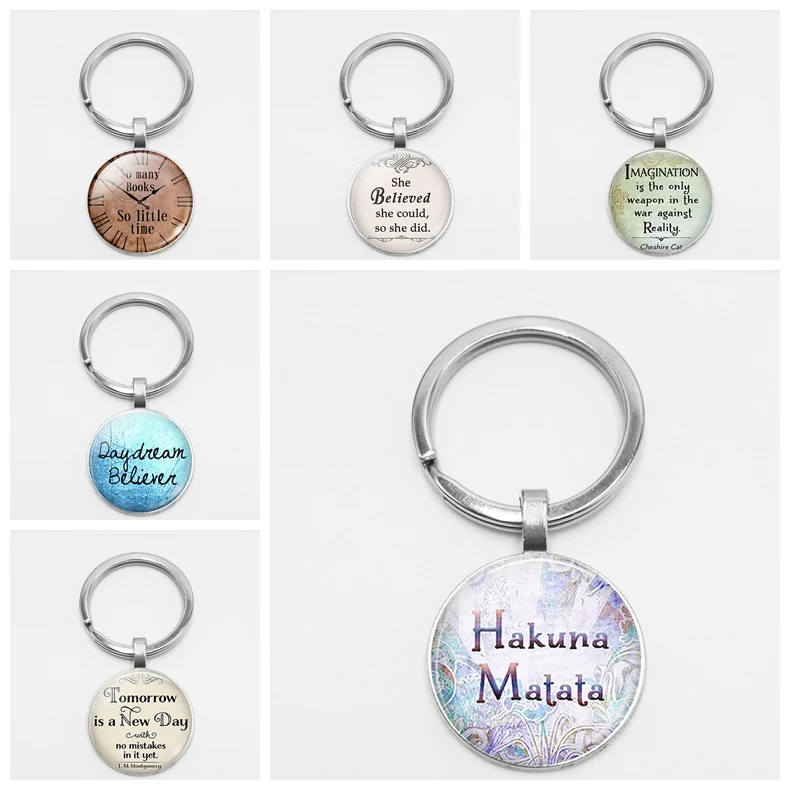 

Fashion Accessories Classic Quotation Keychain Car Key Hang Buckle Accessories Welcome To Map Custom