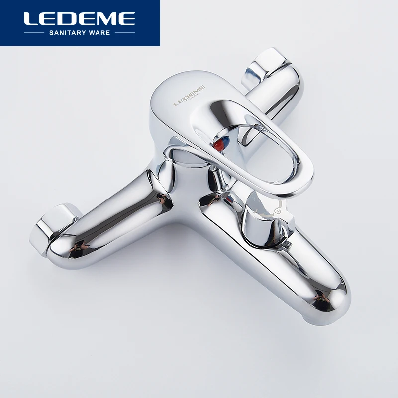 LEDEME Смеситель для ванны с коротким изливом латунь Цвет: хром L3013