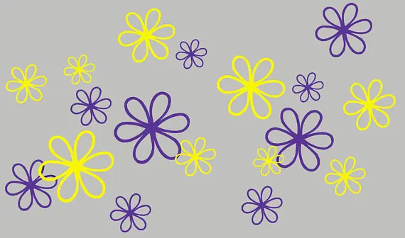 Wall Decals Daisy Flower Stickers Vinyl Girls Room Art Baby Bedroom Decor 8PCS T180312 | Дом и сад