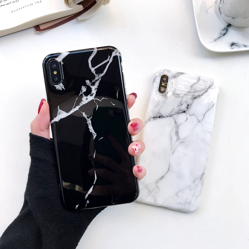 Чехол для iphone 7 мягкий силиконовый чехол из ТПУ с мраморной текстурой iPhone 6 6s 8 Plus X