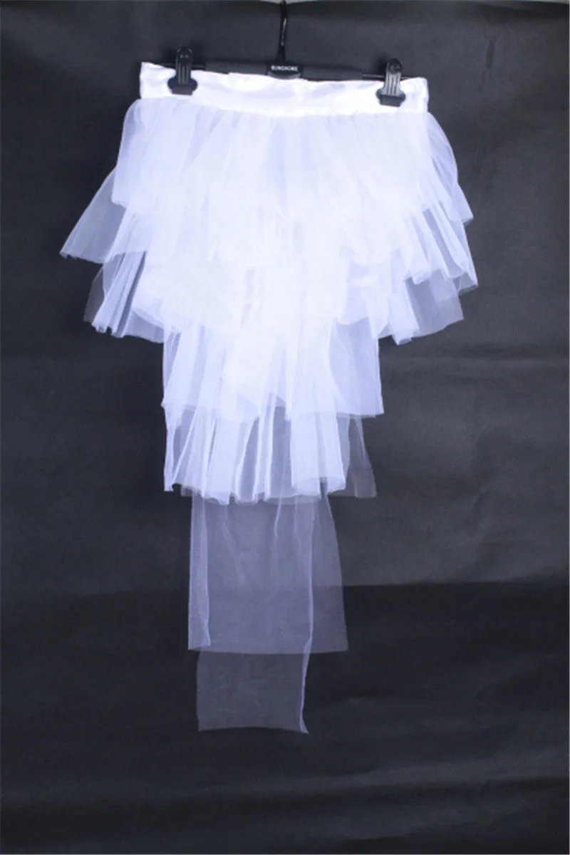 

Stage bar jazz club female vocalist joker with dovetail mesh LED light poncho skirt trailing skirt