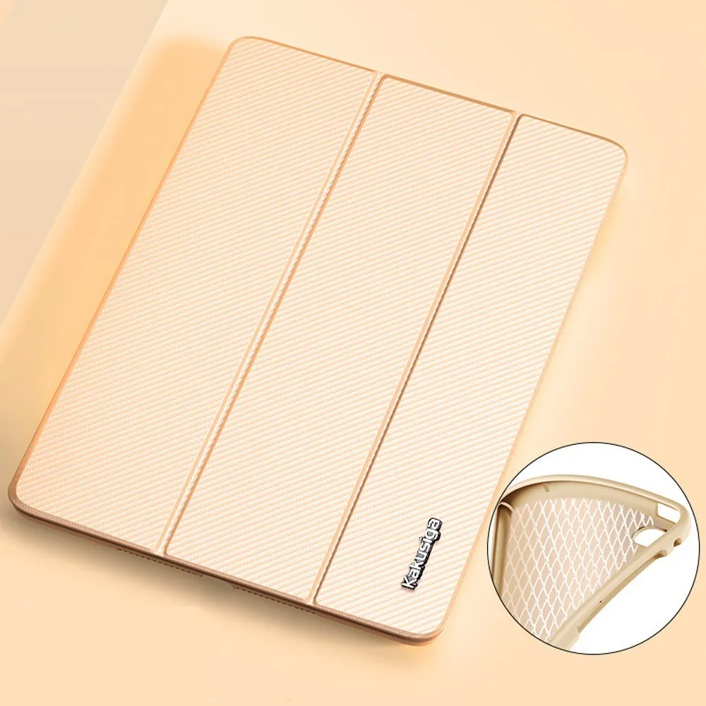 gold Coolaxy чехол для IPad, мягкий силиконовый чехол для IPad, чехол-карандаш, трехслойная подставка, умный чехол для Apple IPad, чехол 9,7 - Цвет: gold