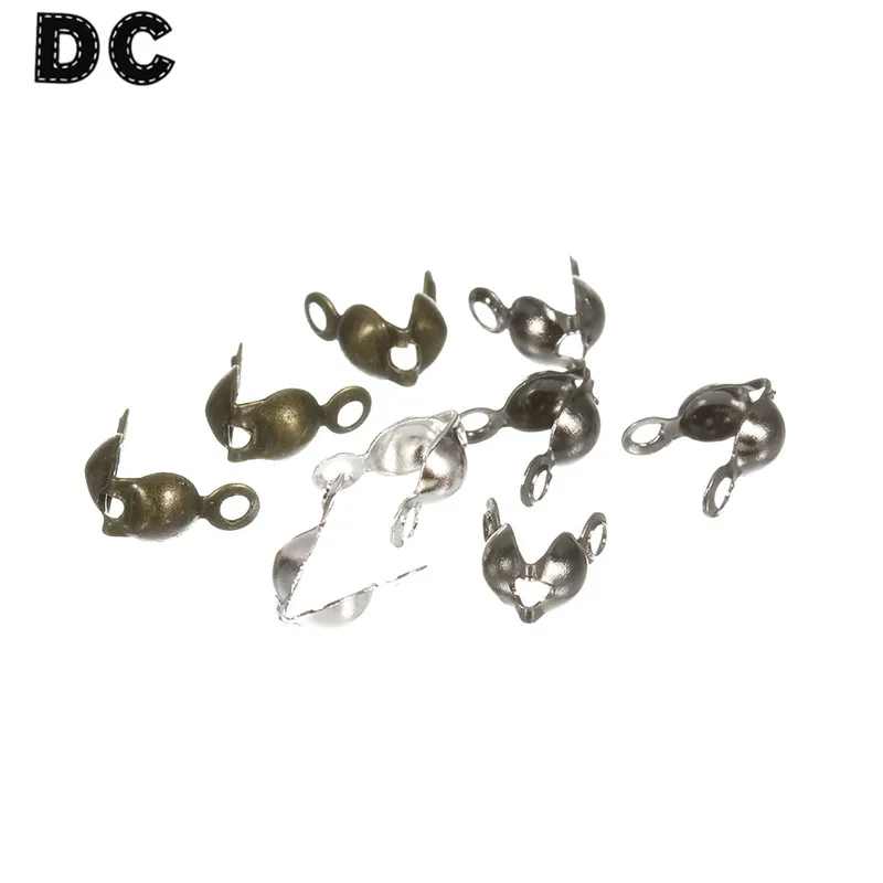 DC 200 шт./лот античный бронзовый серебристый родиевый золотой цвет цепь из шариков