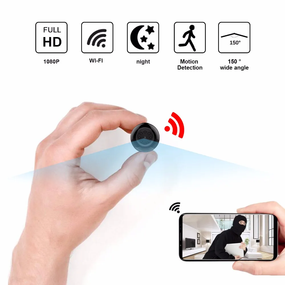 Охранных WI FI IP мини Камера Беспроводной маленький няня DV инфракрасного Ночное