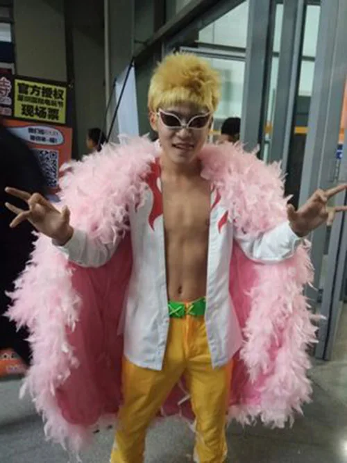 Аниме One Piece Donquixote Doflamingo косплэй комплект способный преодолевать Броды для