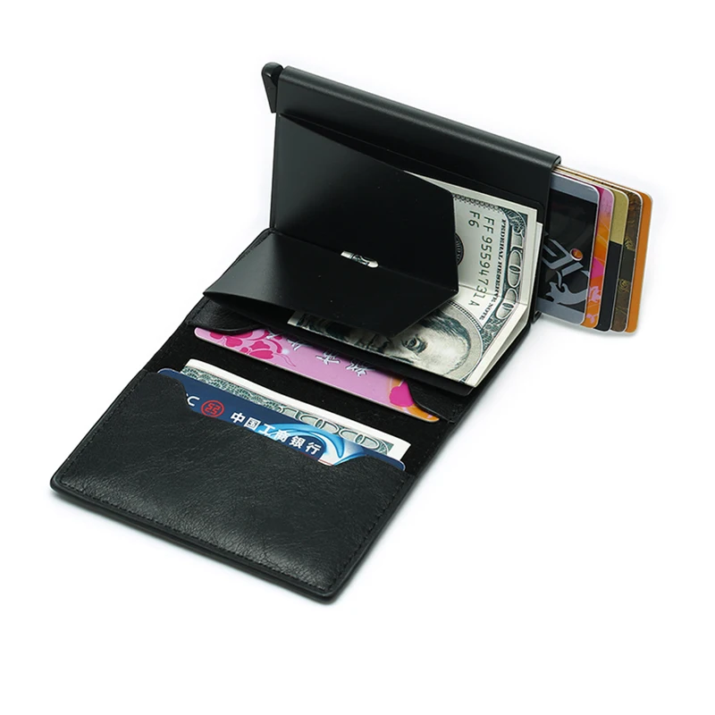 Мини кошелек с блокировкой RFID безопасный держатель для банковских карт