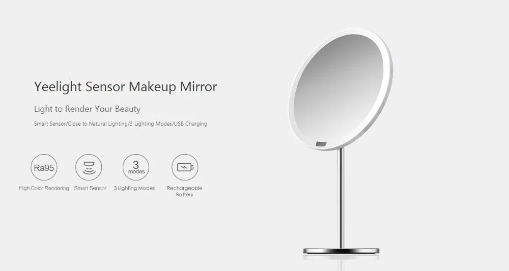 Xiaomi Yee светильник светодиодный датчик зеркало для макияжа лампа 3 светильник ing режимы зарядка через usb настольная лампа умный датчик движения Ночной светильник