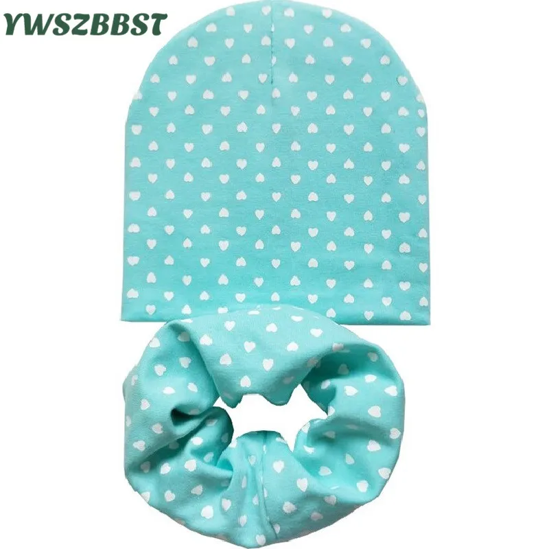 Fashion Baby Boys Girls Hats Beautiful Love Heart Dot Star Infant Scarf Set 2 Pcs In Hat Cap for 0 to 12 Age | Детская одежда и