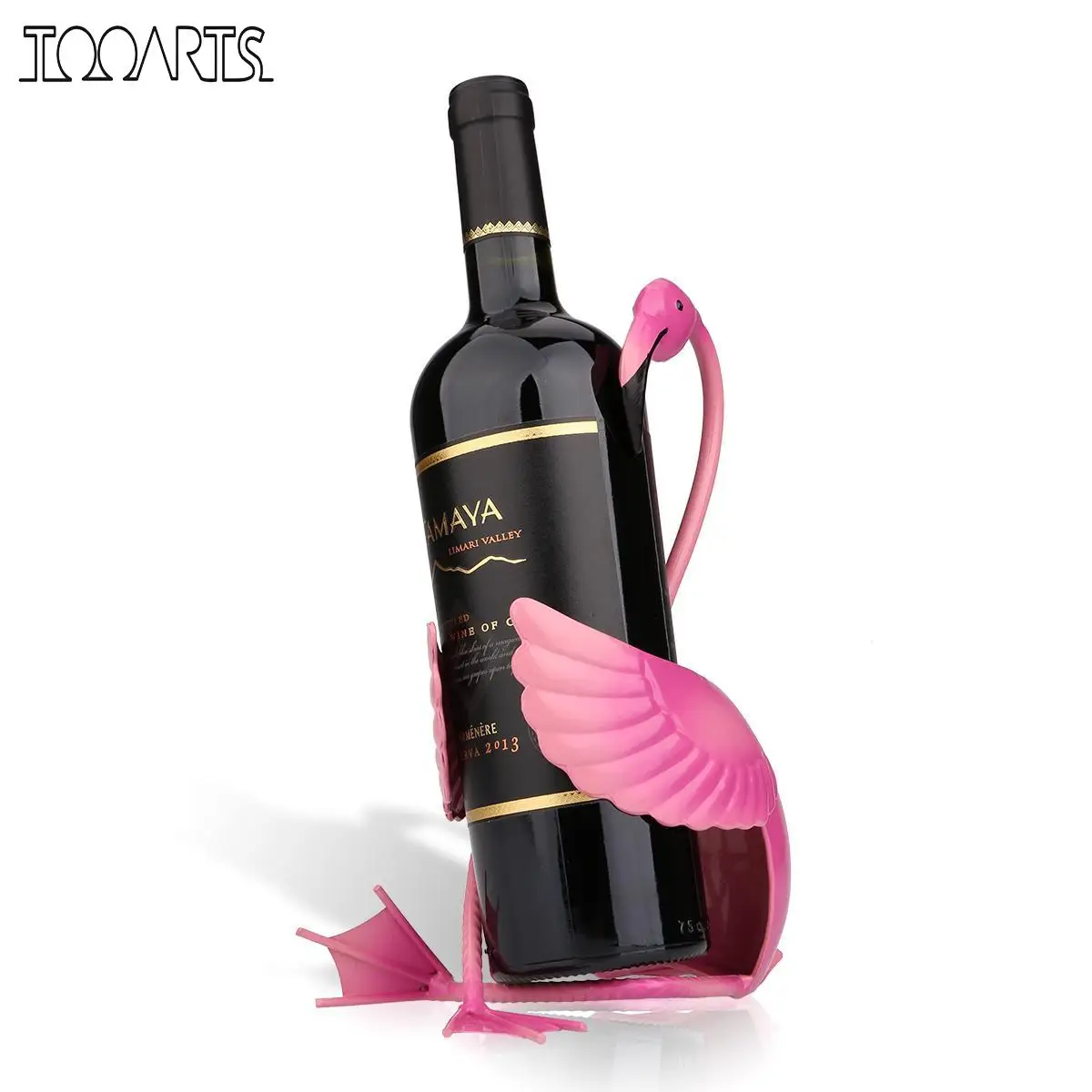 

Tooarts Flamingo Wine Holder Wine Shelf Metal Figurine Practical Figurine Wine Rack For Bottle Office Home Decor Craft