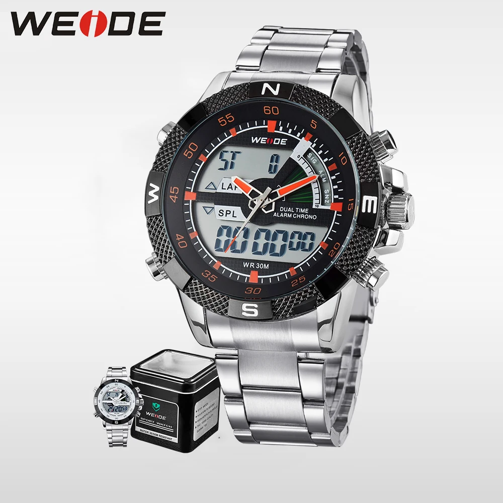 WEIDE часы Открытый Для мужчин спортивный Часы Аналоговый Цифровой Дисплей