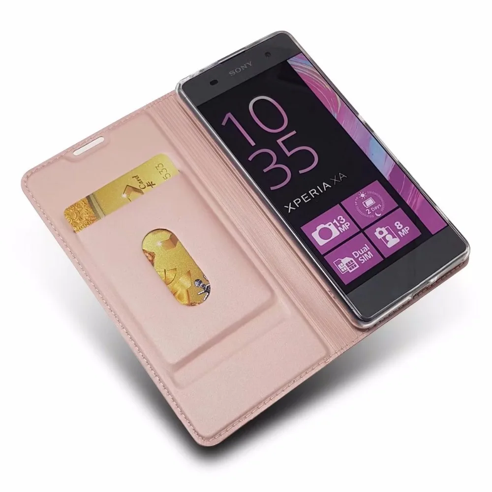 Флип-чехол для Sony Xperia XA &amp XA1 магнитный бумажник кожаный чехол защитный