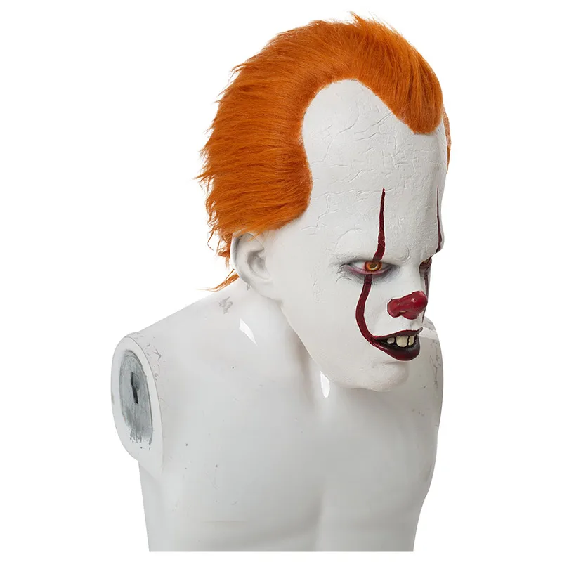 Хэллоуин маска пеннивайза Стивен Кинг IT 2 Клоун Маска страшный ужас pennywise Косплей Маска