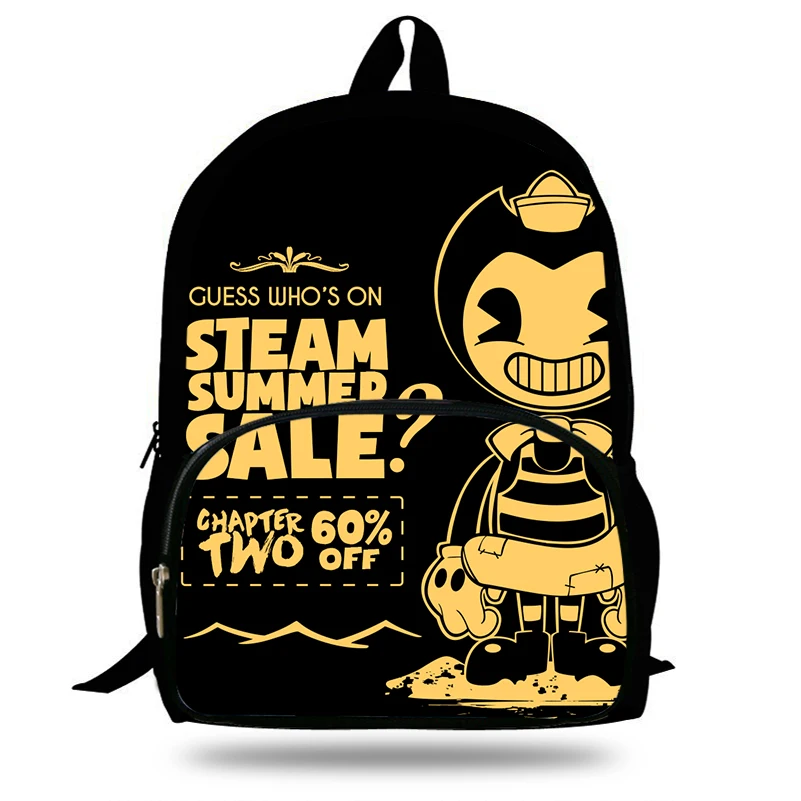 Новейший 16 дюймовый рюкзак Bendy and The Ink Machine для детей школьные сумки с мультяшным