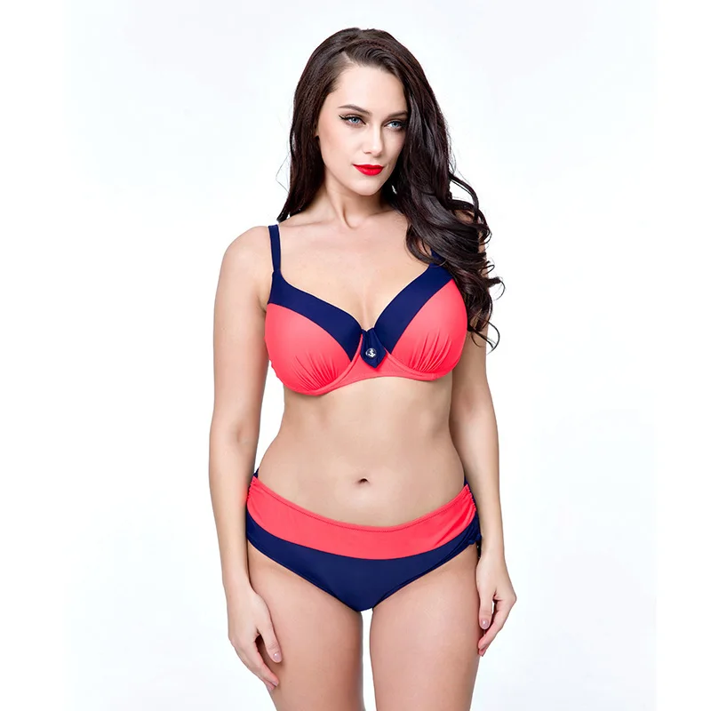 Сексуальный комплект танкини сплошной цвет купальник для женщин высокое