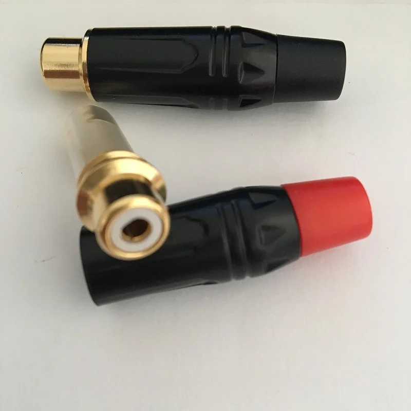 50PCS/lot Wholesale Good Quality Golden plated RCA Female Jack Connector Audio Speaker Plug | Обустройство дома