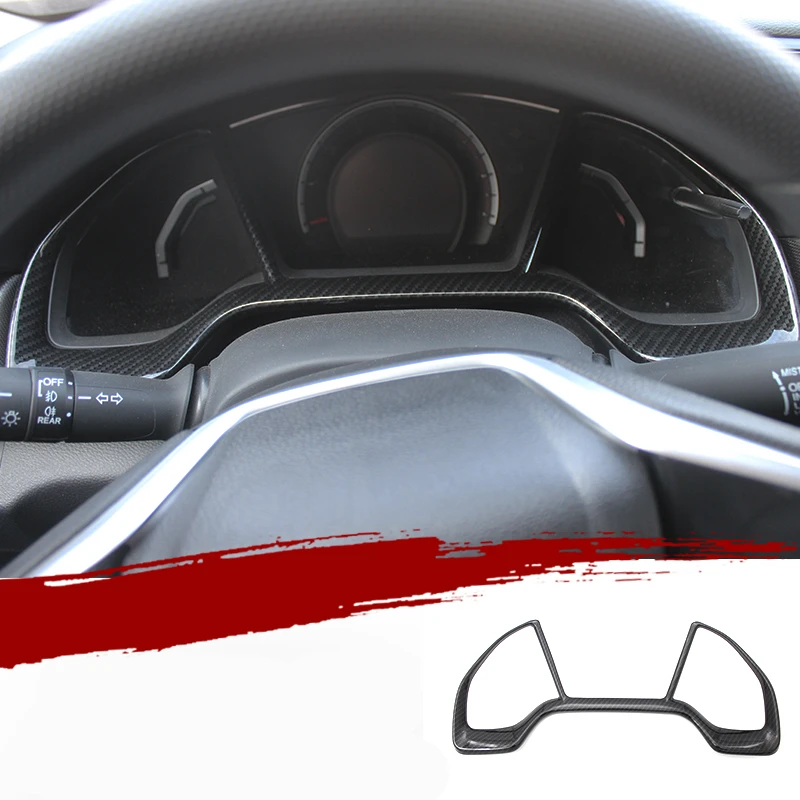 wheel frame cover Углеродное волокно черные аксессуары для интерьера ABS Decroation крышка планки для Honda Civic 10th RHD - Название цвета: wheel frame cover