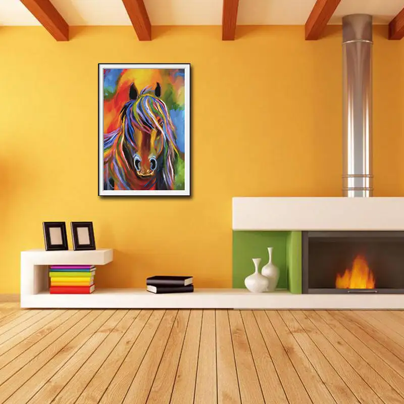 Украшение дома картина животное лошадь масло для головы маслом абстрактная с