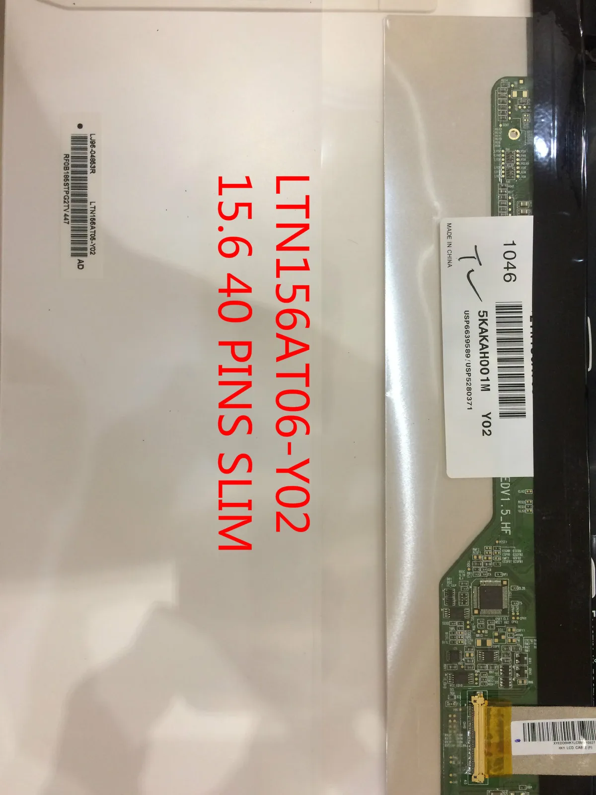LTN156AT06 Y02 15 6 тонкий ноутбук ЖК экран матрица LED LVDS 40 Pin|15.6 slim|laptop lcd screen15.6 pin |