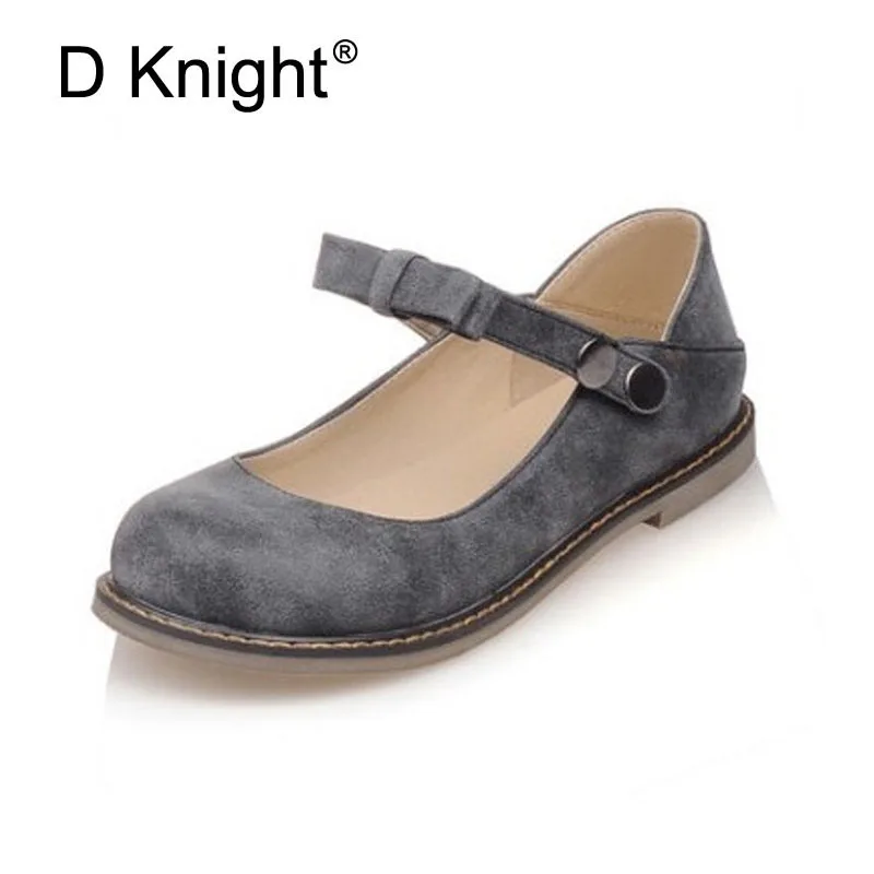 Женские модные туфли без каблуков с круглым носком ремешком на щиколотке и