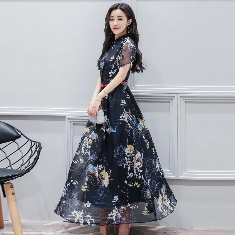 KMETRAM 2020 праздник цветочный богемное шифоновое платье женское летнее макси