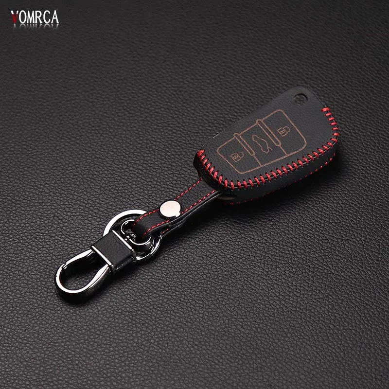 2017 специальное предложение кожаный чехол для ключей с ручной строчкой 100% Audi line A3