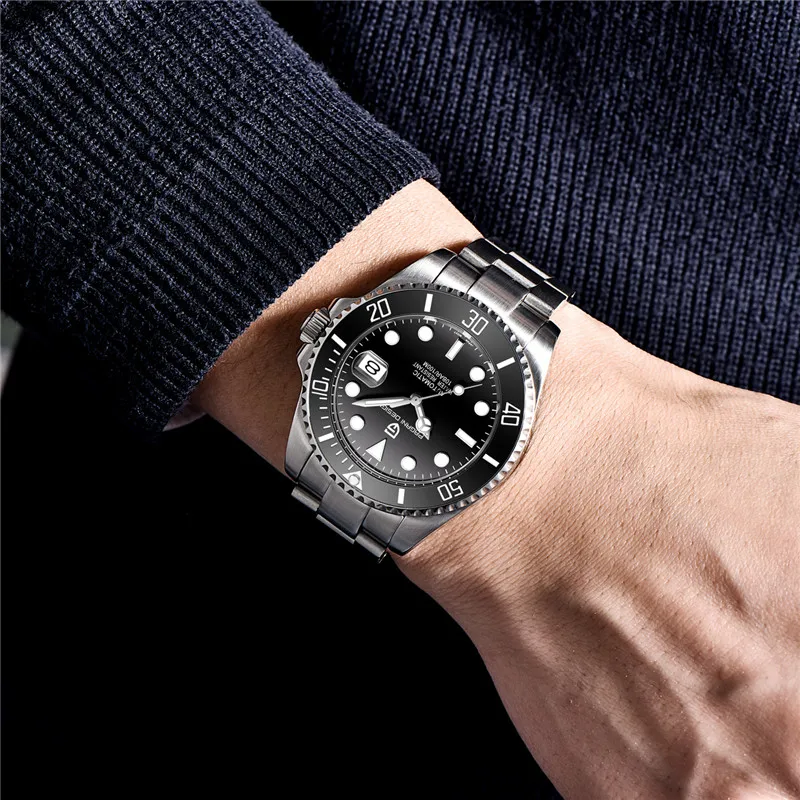 Роскошные Мужские автоматические механические часы Seiko мужские наручные 30 м