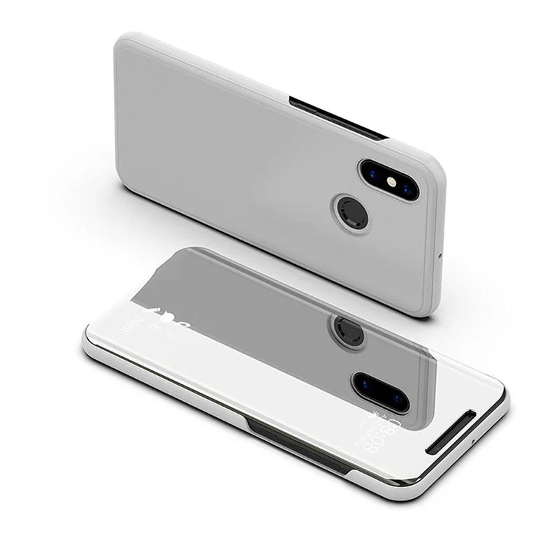 Silver Чехол-книжка mi rror на красном цвете mi Go для Xiao mi Red mi Note 7 кожаный чехол-накладка на красную mi 6a Note 5 6 7 Pro 4a S2 Y1 Lite Xio mi Shell - Цвет: Silver