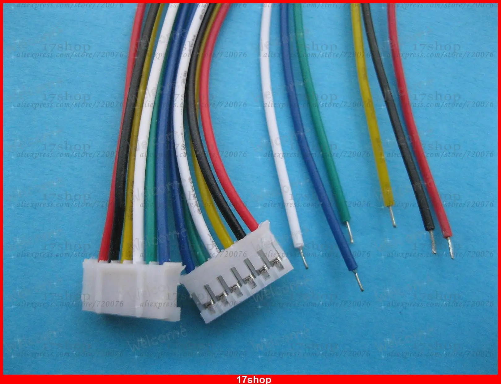 60 шт. PH 2 0 мм 6 контактный Женский поляризованный разъем с 26AWG 11. Дюймовые 300