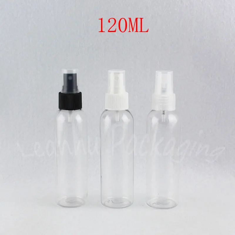 120ML Transparent Round Shoulder Plastic Bottle , 120CC Empty Cosmetic Container , Toner / Water Packaging Bottle