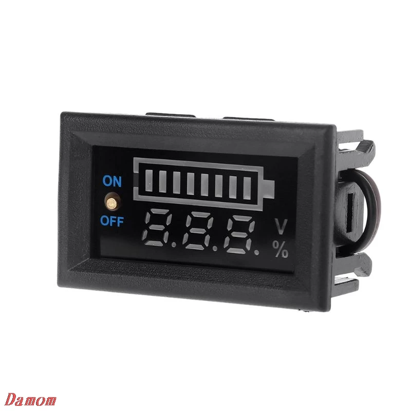 12 В автомобильный свинцово-кислотный аккумулятор ёмкость вольтметр с