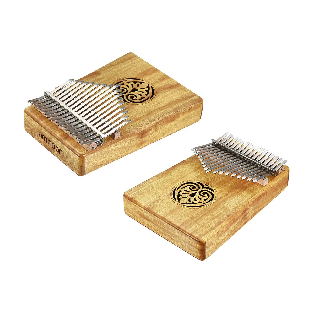 Ампулы Kalimba Mbira игрушечное пианино Sanza 17 клавиш из цельного дерева палец