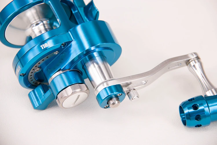 Blue CNC Full Metal Trolling Reel Jigging Max Drag 30kg Fishing 7+1BB Raft 2 Speed Wheel for Big game Sea/Boat reels tatula | Спорт и