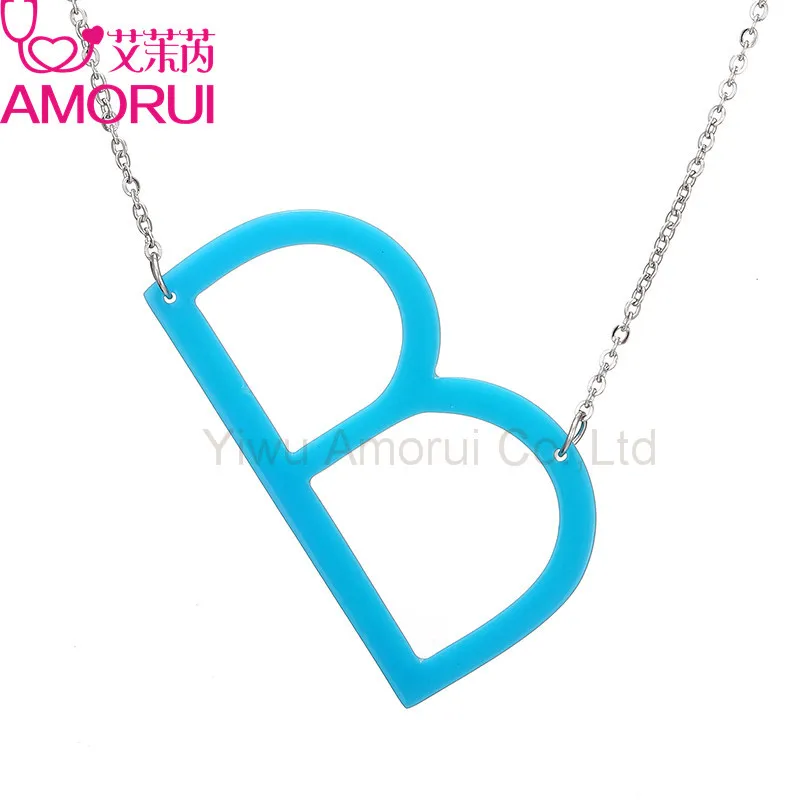 Ожерелье с 26 буквами акриловое ожерелье именем алфавита модное чокер именной