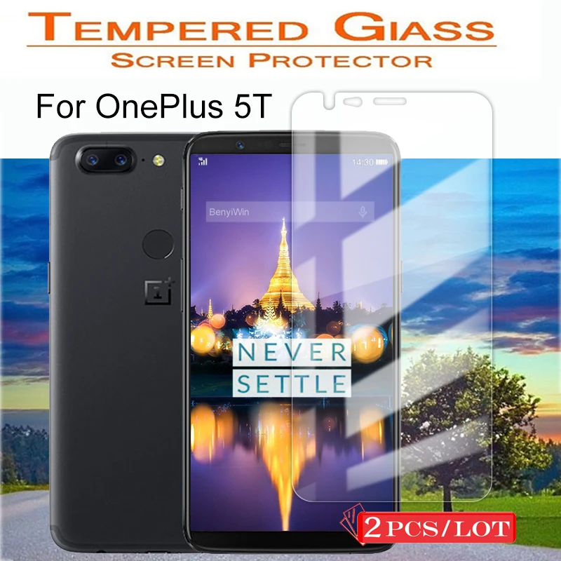 2 шт. высококачественный чехол из закаленного стекла для OnePlus 5T 1+ 5T Защитная пленка для экрана прозрачная защитная пленка для One Plus 5T A5010
