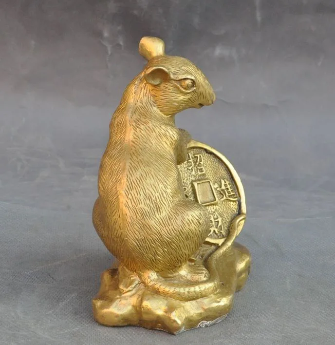 Статуэтка мыши крысы монета деньги yuanbao 6 дюймов