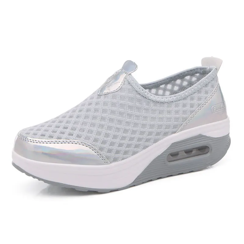 Дышащие 5 см Подушки Спортивная обувь для Для женщин colid Цвет Slip On сезон: