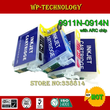 

Пустые Сменные картриджи для T0911 T0912 T0913 T0914, подходит для Epson Stylus C90 CX5500 CX5505, с чипами ARC