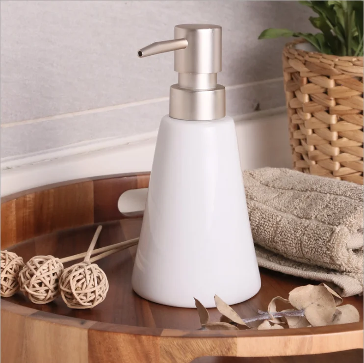 

1PC Conical Ceramic Pressure Soap Bottle in Europe and America