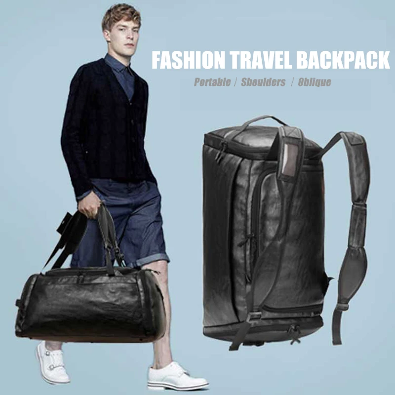 Мужская спортивная сумка с отделением для обуви женский рюкзак из искусственной