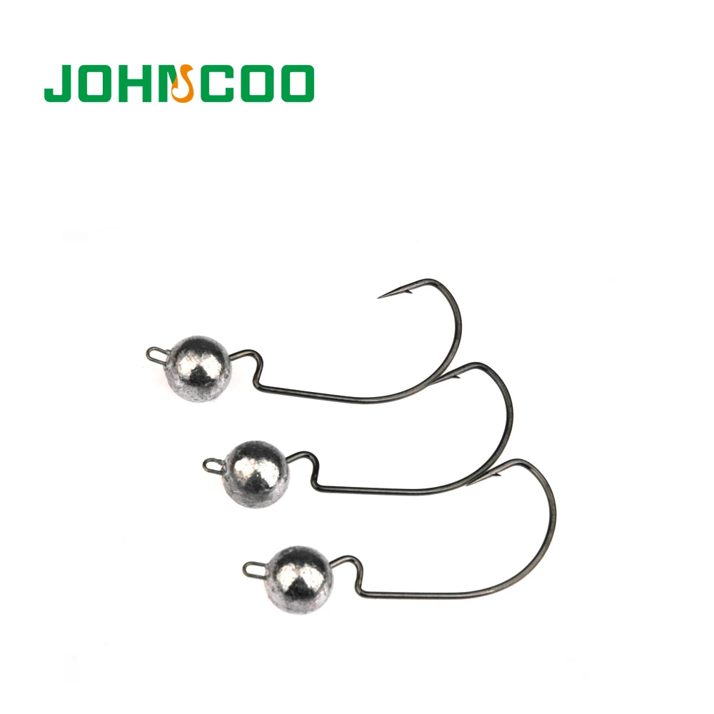 JOHNCOO 10 шт. Новый свинцовый джиг Крючки для головы 3 5 г 7 Рыболовная Приманка Мягкая