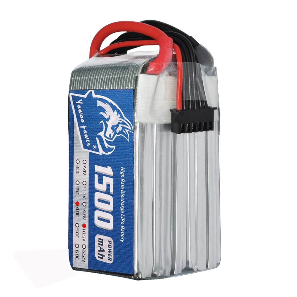 Аккумуляторная батарея YOWOO Power 7 4 В 11 1 14 8 в 18 5 22 2 1500 мАч 40C 60C 2S 3S 4S 6S Lipo для