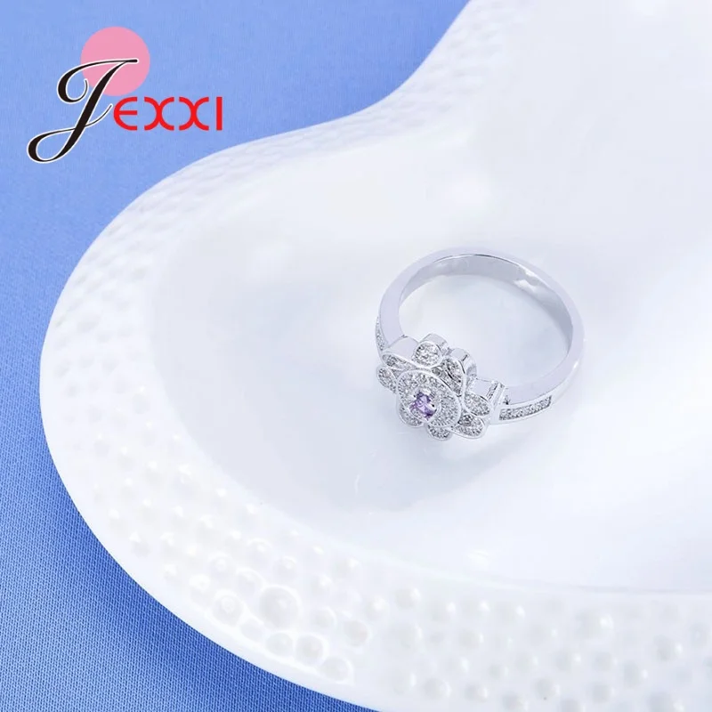 Женское кольцо на палец из стерлингового серебра 925 пробы с фианитами | Украшения